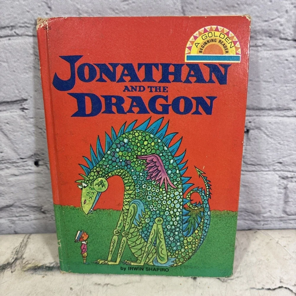 Vtg 1969 JONATHAN and The DRAGON Golden Beginning Reader IRWIN SHAPIRO HC Book